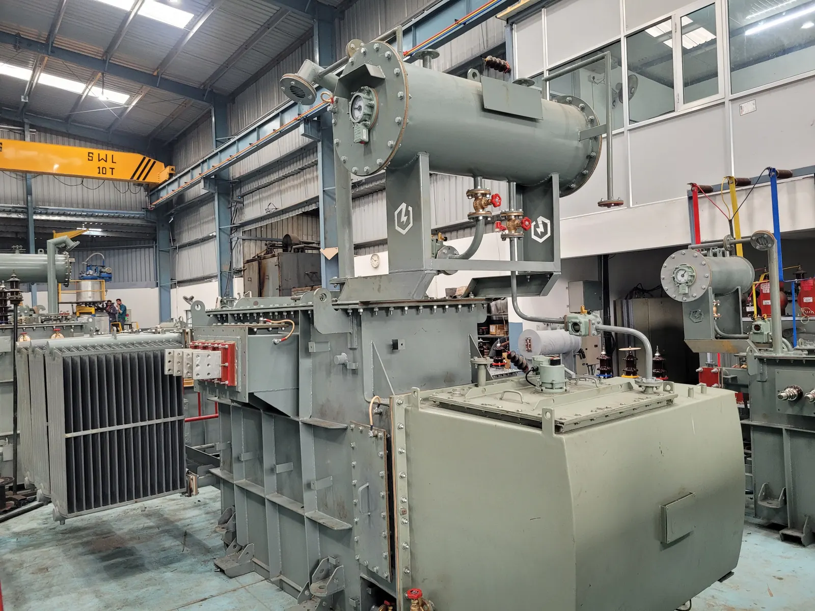 Power Transformer assembly at PVJ Power Transformer Manufacturing facility