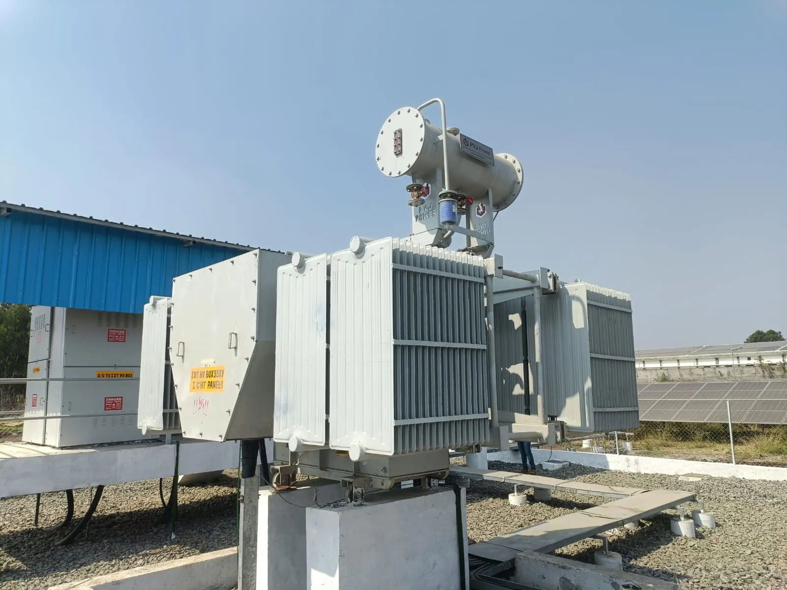 Solar plant Transformer installation Transformer installation by PVJ Power