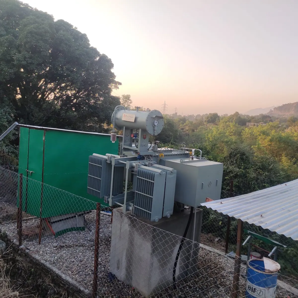 Transformer in green site Transformer installation by PVJ Power