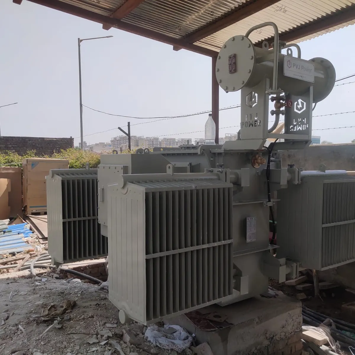 Transformer installed at site Transformer installation by PVJ Power