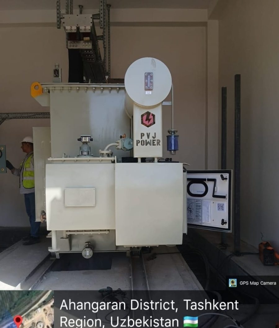 PVJ Power transformer supervised and tested by field service engineer in Tashkent Region, Uzbekistan